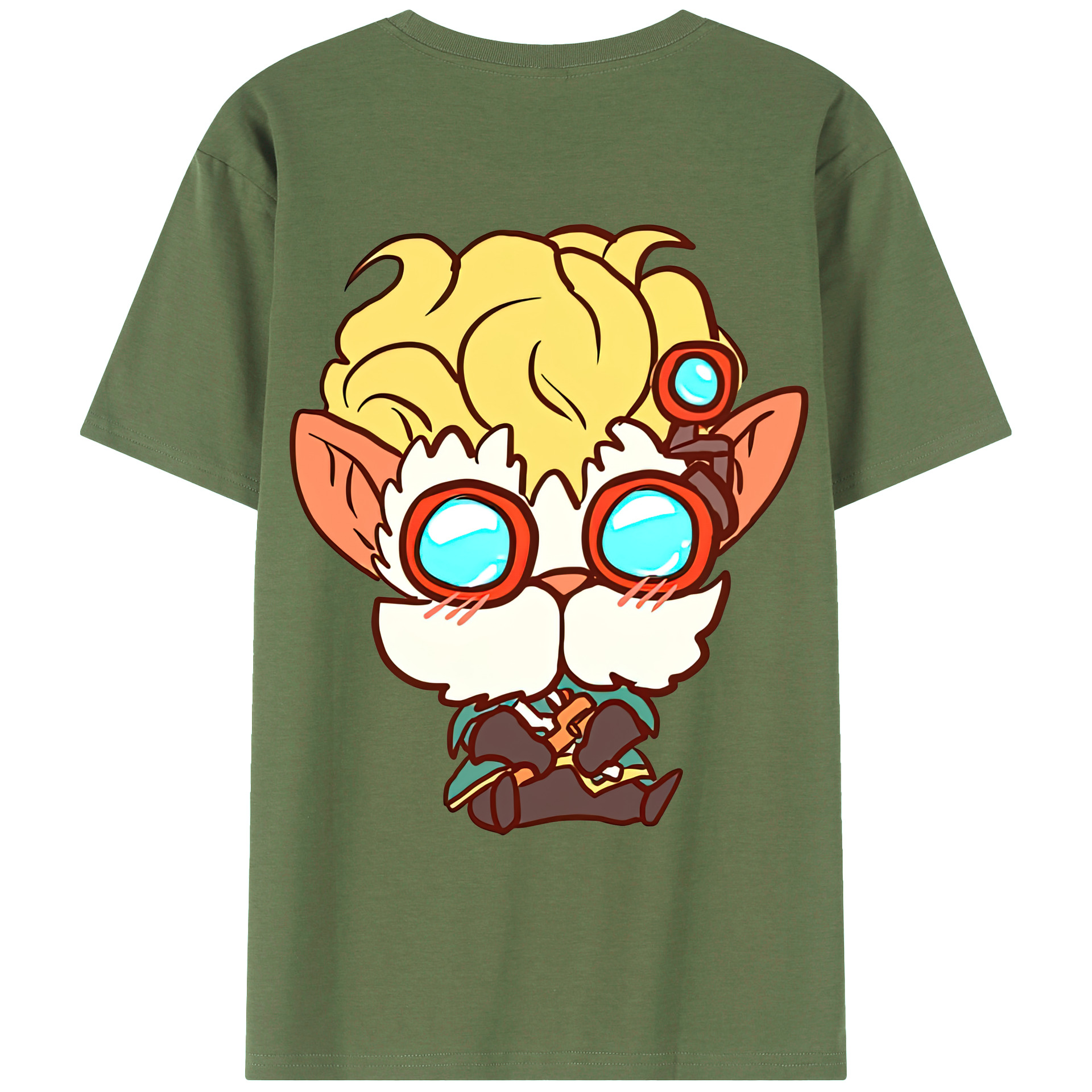 （画像用） リーグ・オブ・レジェンド League of Legends LOL 綿100％ メンズ半袖Tシャツ（バックプリント） 通気性